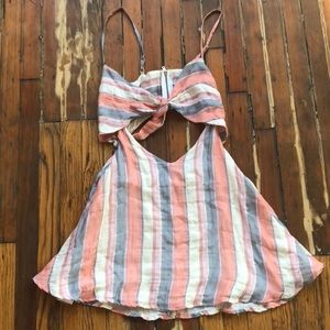 Beach Riot Tie-Front Keyhole Dress